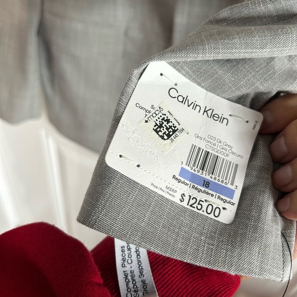 ✨Calvin Klein NWT Grey Blazer Sz 18 - Picture 4 of 6